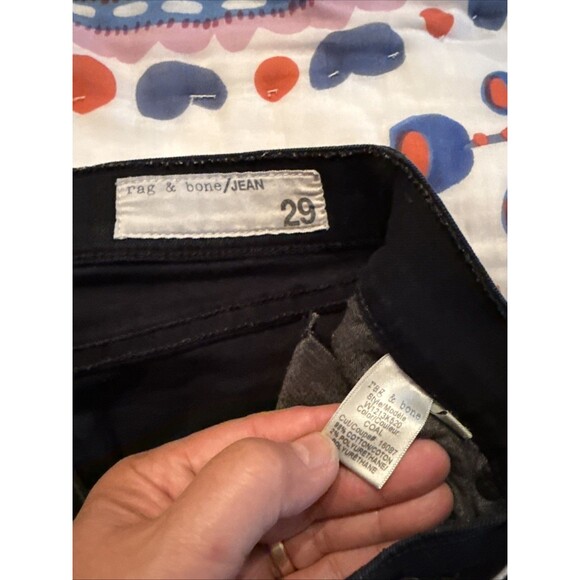 Rag & Bone Justine Skinny Black Denim High Rise  Stretch Jeans USA | Women's 29 - Picture 5 of 11